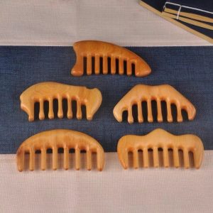 Natural Wood Scalp Massage Hair Comb – Portable Pocket-Size Wooden Hair Comb