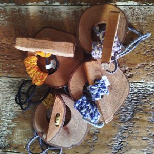 Handmade Wooden Hair Tie – Natural Wood Hair Ring for Buns and Braids