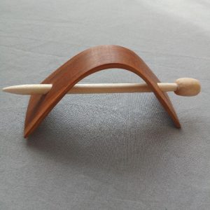 Handmade Wooden French Hair Barrette – Minimalist Natural Wood Hair Pin with Stick Closure